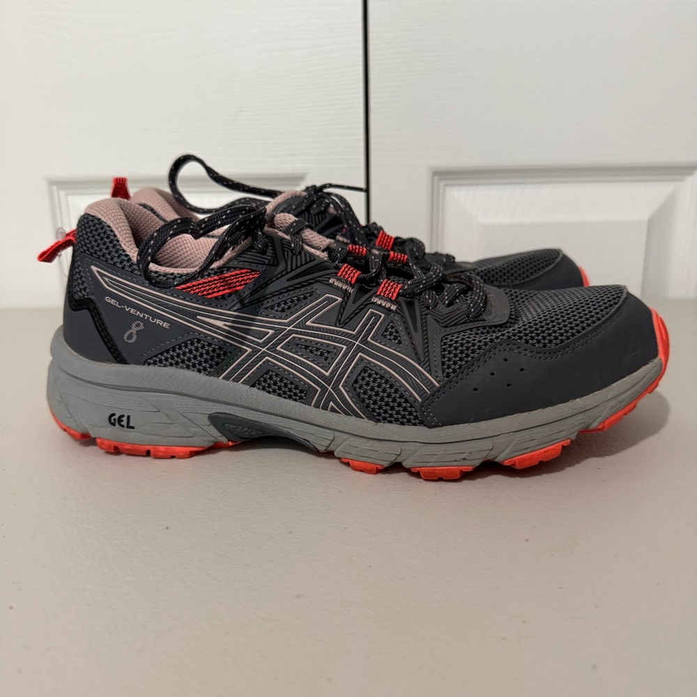 Asics Shoes Womens Gel-Venture 8 Trail Running Gray Athletic 1012A706 Size 8 W